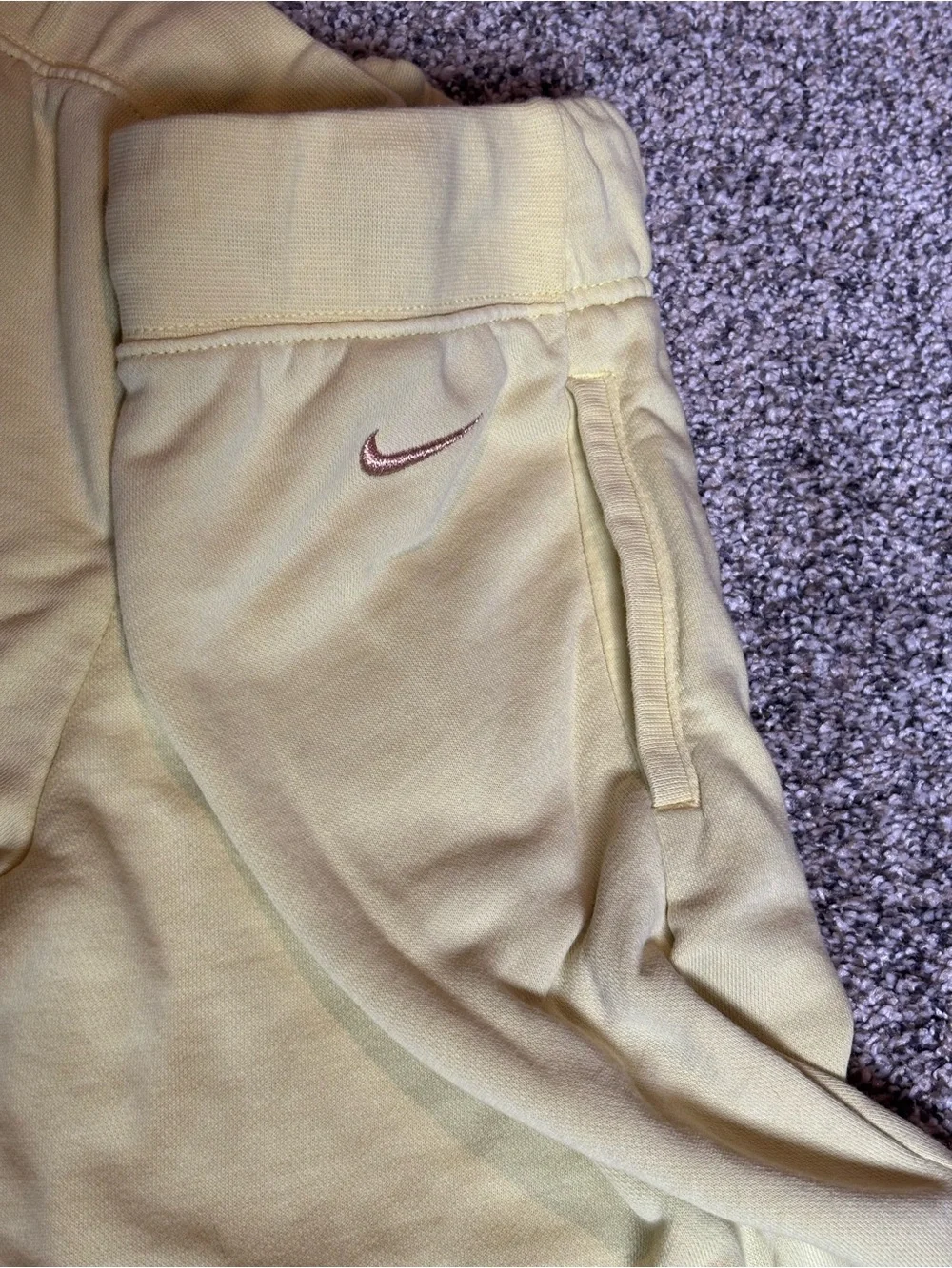 Nike Yellow-Green Athletic Knit Shorts